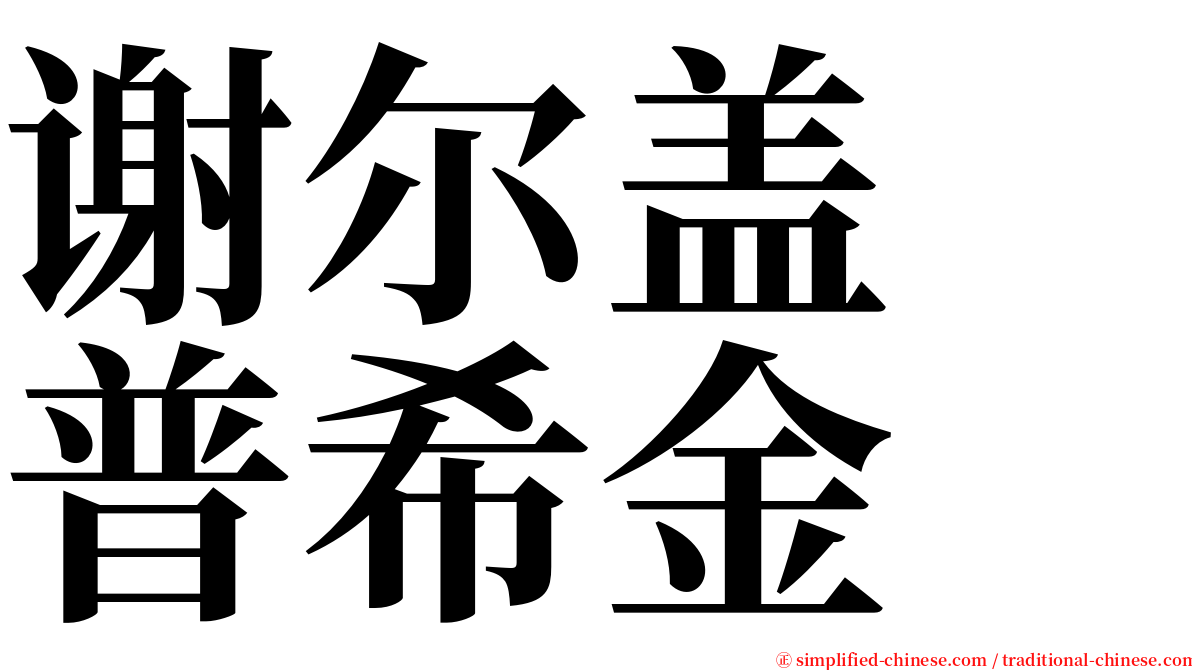 谢尔盖　普希金 serif font